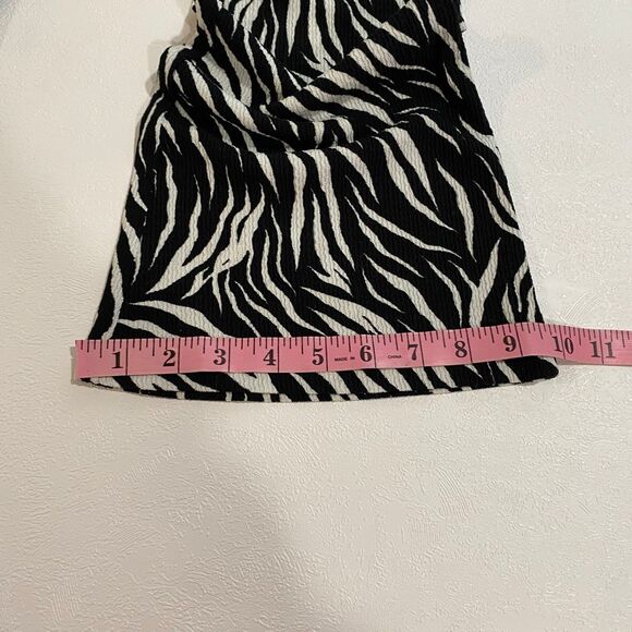 Topshop Zebra Print Flared Pants Women’s Size 2 Stretch High Waist Retro Y2K - Picture 8 of 9